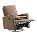 Oxford Baby Uptown Upholstered Swivel Glider and Recliner Nursery Chair - Teddy Brown