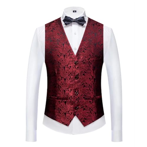 Men’S V-Neck Suit Vest Single Breasted Sleeveless Slim Fit Jacket For Wedding Party Business Waistcoat3