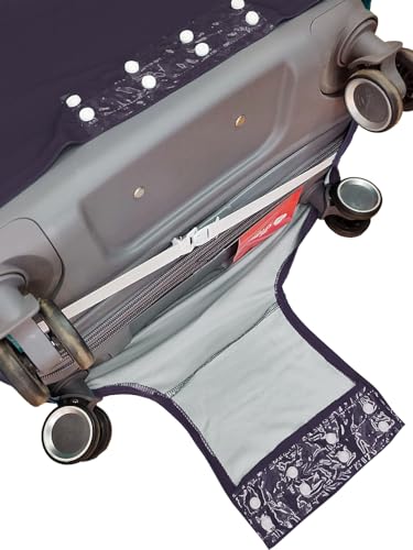 Image of Cortina Eco-Friendly Abstract Print Luggage Protective Cover|Large|Fits 26-30 Inch Luggage|Polyester-Spandex|72cm (28 inches)|Travel Suitcase Protectors|Anti Scratch|Pack of 1|Blue 8