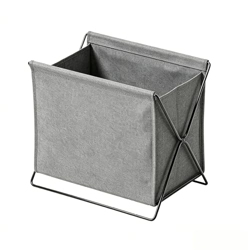 1ze1ziyo マガジンラック 収納ボックス 折りたたみ 約W35×D34×H23cm リビングの小物をまとめて収納仕切り付き 持ち運び 手荷物収納 荷物置き