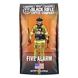 Black Rifle Coffee Company Five Alarm, 12oz Bag, Ground Coffee Medium Roast - Roasted Blend Made from Arabica Beans - Colombian & Brazilian Beans - Veteran Founded & American Made