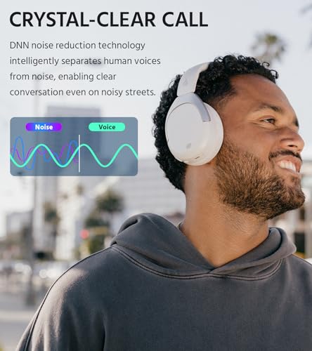 Image of Edifier W830NB Wireless Over Ear Headphones with -45dB Active Noise Cancelling, 94H Playtime, LDAC Hi-Res Sound, Spatial Audio, Fast Charging, Multipoint Connection, Bluetooth V5.4 - Sandwhite