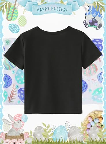 Toddler Boys Easter Dinosaur Shirt - Kid Bunny Ear Saurus Rex Egg Print Top Casual Graphic Tee Summer Spring Outfit2