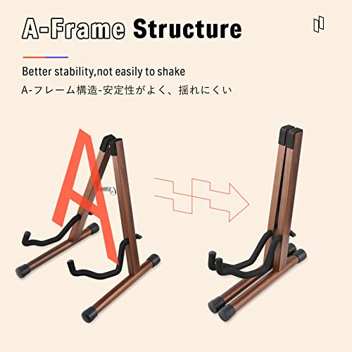 Donner Support Guitare en Bois Porte Guitare, A-frame Stand Guitare Pliable Portable pour Guitare Acoustique et… - Les Beatles, Paul McCartney, John Lennon, RIngo Starr, George Harrison Donner Support Guitare en Bois Porte Guitare, A-frame Stand Guitare Pliable Portable pour Guitare Acoustique et… – Image 6