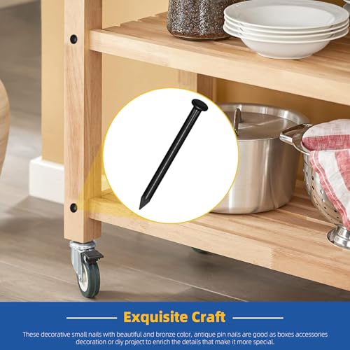 image for Glarks 150pcs 20mm Brick Steel Nails Kit, Black Carbon Steel Hardware 