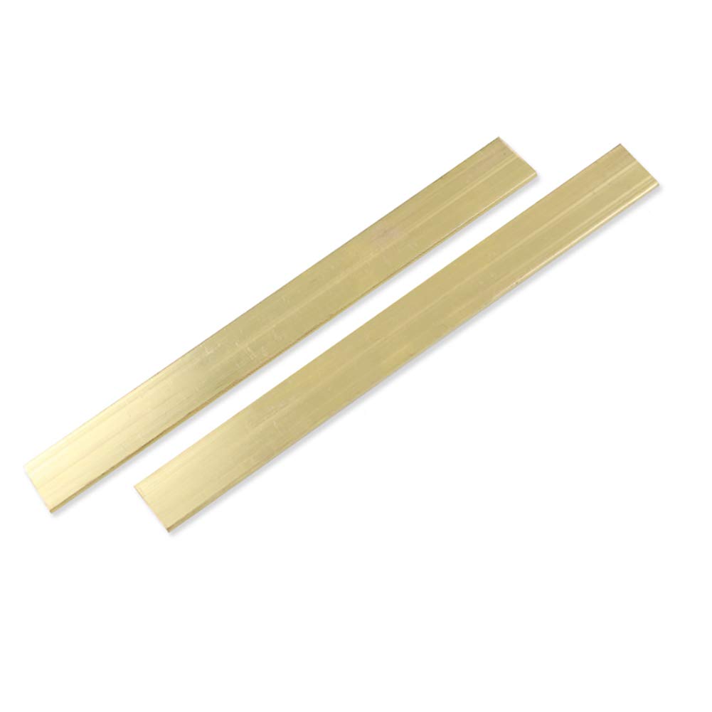 Pure Copper Sheet Metal PlatesH59 Brass Thin Plate Thickness: 2Mm Length: 500Mm/19.68Inch 2Pcs,Width:12mm(Width:8mm)