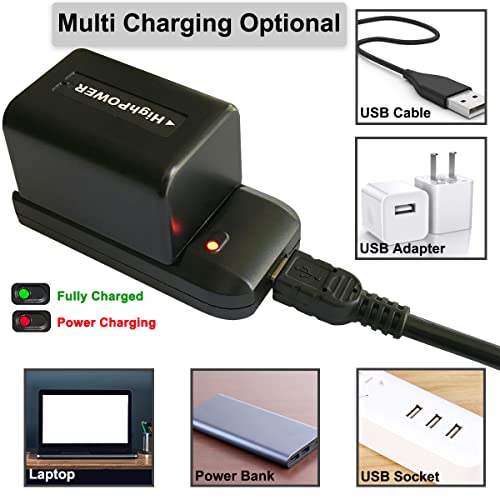 Cofunkool Video Camera Camcorder Np-Fv5/Np-Fv5 Plus Battery Charger With 3.7V 2000Mah Np-Fv5 Plus Rechargeable Lithium Battery #TOP3