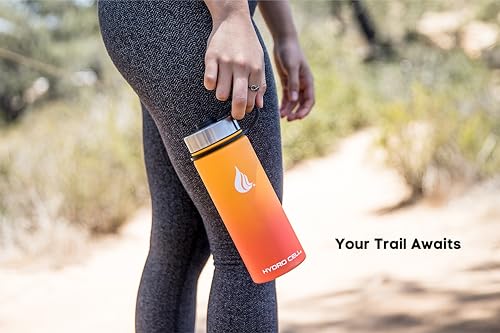 image for HYDRO CELL Stainless Steel Insulated Water Bottle with Straw - For Col