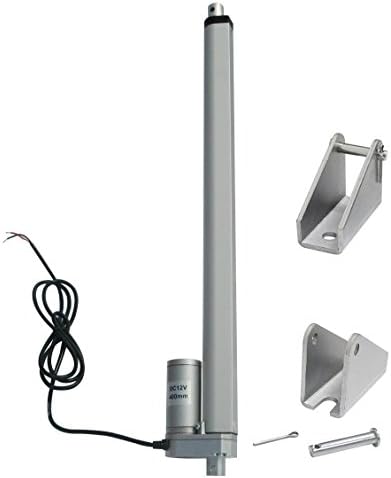 ECO-WORTHY Napęd liniowy 12 V, 16 cali, 400 mm, długość skoku, Heavy Duty, napęd liniowy, napęd liniowy, mechanizm regulacyjny, otwieracz bramy, technika liniowa 12 V DC elektryczny silnik DIY do