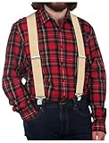 Ultrashang CLASSIC Mens Heavy-Duty Suspender: 2-Inch Wide, Sturdy Clips, X-Back, Adjustable Elastic Work Suspenders