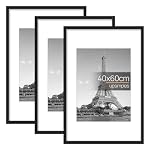 upsimples – upsimples 3 Pack Bilderrahmen 40x60 Schwarz, Posterrahmen fü