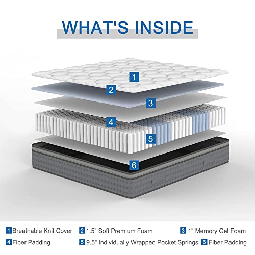 Natsukage Cooling Gel Hybrid Memory Foam Mattress #TOP27
