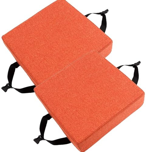 Juego De 2 Cojín De Asiento Cuadrado Con Lazos, 25 28 30 35 40cm Espesor De 5 8 Cm,Taburete De Bar Suave Cojines For Sillas Cuadrado,Taburete, Jardín, Interior, Exterior 10,30x30x5cm