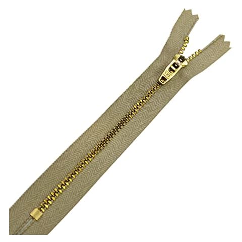 YKK 7 Inch Beige Heavy Duty Zipper Cover