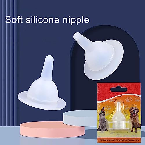 Bocal de alimentação para animais de estimação | Mamilo de alimentação de filhotes macio e reutilizá