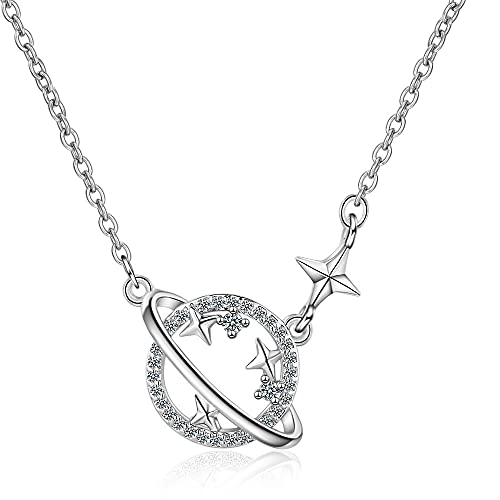 Colliers avec pendentifs étoile et planète pour femmes, bijoux de fête de mariage élégants