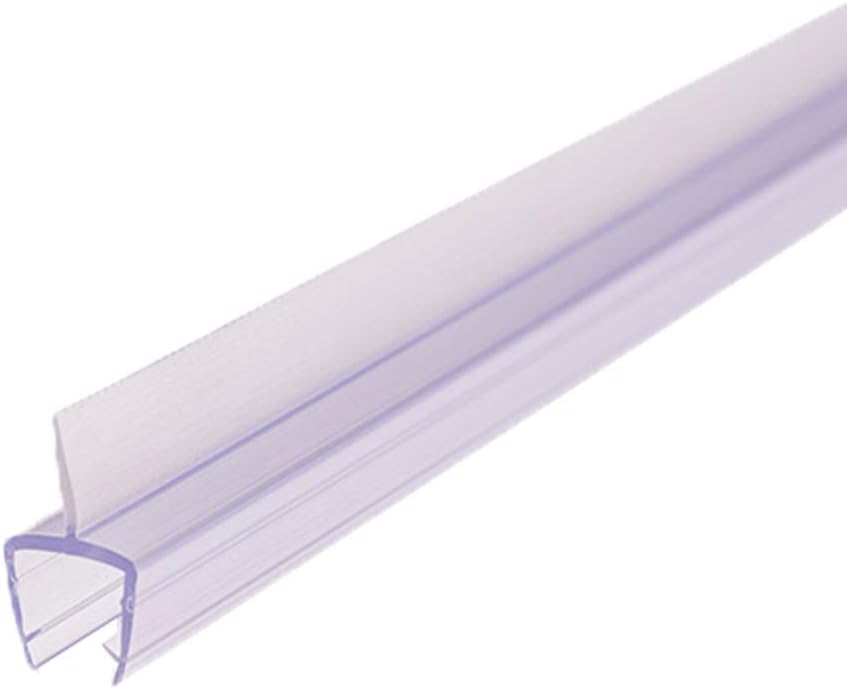 Queenbox Shower Door Seal Strip for 1/2-inch Glass, Cuttable Length 27.55 in (T Type)