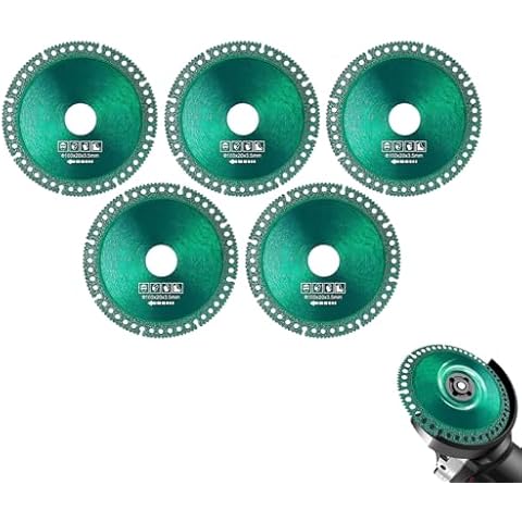 Seven-first 5Pcs 4 in Indestructible Disc 2.0 for Grinder, Composite Multifunctional Cutting Saw Blade for All Materials, Ultra-Thin Diamond Circular Saw Blade for Angle Grinder Cover