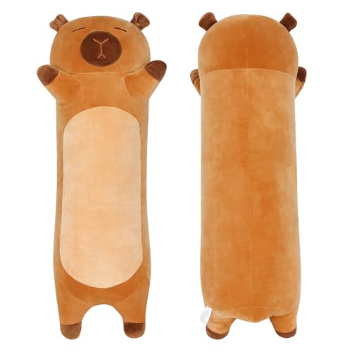 33 ih Cute Capybara Plush, Capybara Stuffed Animal, Long Capibaras Peluches Body Pillow Kawaii Plushies Decor Gifts for Kids Adult Boys Girls by Fanunny - Used condition - CA$32.22