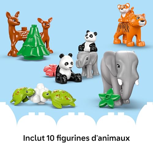 LEGO DUPLO Ma ville 10446 Familles d'animaux sauvages 3-en-1 - Jeux d'éveil avec animaux
