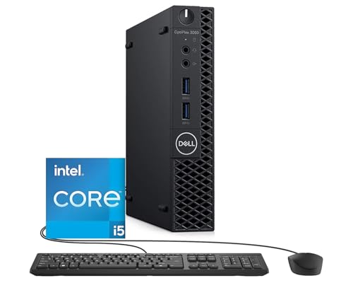 Dell Optiplex 3060 Mini Computer PC Intel Core i5-8500 8GB RAM 512GB SSD US Keyboard QWERTY WiFi Bluetooth Windows 11 Pro (Renewed)