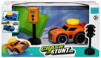 Crash Stunt Car with Sound & Light - Slam-Powered Toy Cars for Boys Stunt Car With 2 Modes, 4 Sounds, Traffic Light & Speed Camera