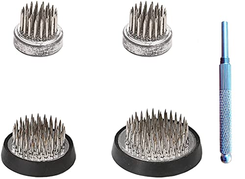 Smavles Flower Frog 4 Pieces Flower Arrangement Pin Flower Arranging Bases Ikebana Kenzan Flower Round Pin Holder Fixed Tools Stainless for Flower Arrangement Art Home Office Decoration(2.3/3.4/4.6cm)