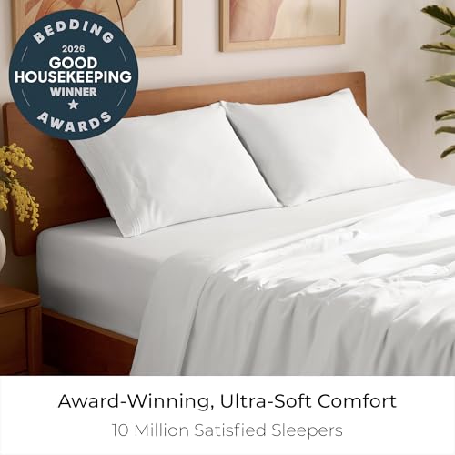 The 11 Best Bed Sheets for Hot Sleepers: My Real-World Testing Results (From a Woman Who's Been There) 22 Mellanni Queen Sheets Set - 4 PC Iconic Collection Bedding - Hotel Luxury, Extra Soft, Cooling Bed Sheets - Wrinkle, Fade, Stain Resistant (Queen, White)