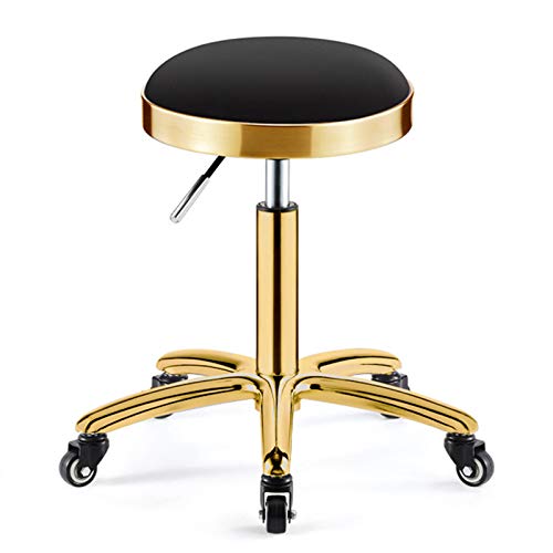 Tabouret de selle réglable en acier inoxydable pour salon et massage