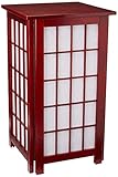 Oriental Furniture 27' Tall Hokkaido End Table Shoji Lamp - Rosewood