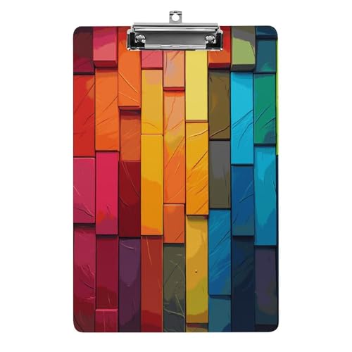 Porte-bloc acrylique coloré pour écrire debout sans table facilement