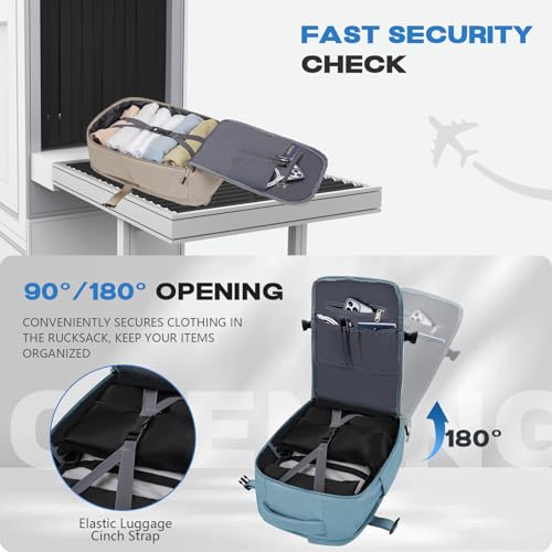 Miniatura 3 de Xkdoai Mochila Viaje Cabina Avion 40x20x25, Mochila Cabina Para Ryanair Maletas De Viaje Cabina Impermeable Mochila Equipaje De Mano Bolsa Antirrobo Cabin Bag