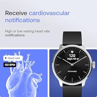 Withings ScanWatch Light - Hybrid Smart Watch, Heart Rate Monitoring, Fitness Tracker, Cycle Tracker, Sleep Monitoring