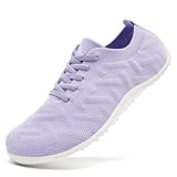 DLWKIPV Women Barefoot Shoes Slip-On Lightweight Minimalist Walking Shoes for Travel Hiking Casual Wear Daily Use Zero Drop Thin Sole Soft Breathable Upper Light_Purple US 6.5