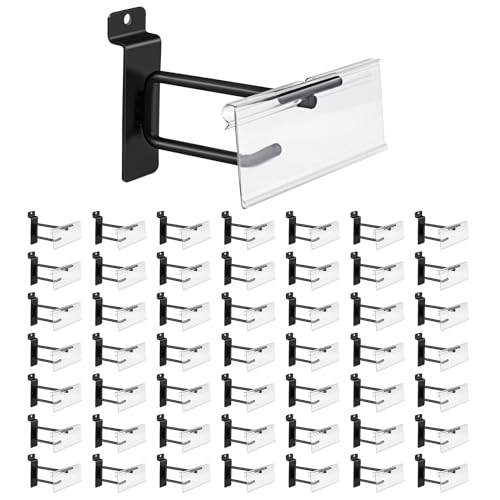 Polmart Heavy Duty Slatwall Panel Double-Bar Hooks (50 Pack) 4"