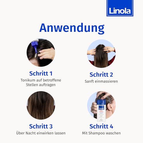 Foto von Linola Forte Shampoo + Forte Kopfhaut-Tonikum - 200 ml + 100 ml - Pflege-Set gegen trockene Kopfhaut und Schuppenflechte - Haarshampoo und Haarwasser gegen Juckreiz