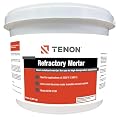 Tenon Refractory Mortar - High Temperature Mix for Fireplaces, Fire Pits, Chimneys, Parging, Brick, Clay, and More, White in Color, High Heat Resistance, Up to 2550°F (1, 10 Pound)
