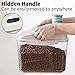 Fhiny 5.5LB Dog Food Storage Container, Airtight Pet Treat Bin Translucent Dry Food Grain Storage Barrels Sealed Bucket Moisture-Proof Plastic Cat Puppy Food Bin with Seal Locking Lid Keep Fresh