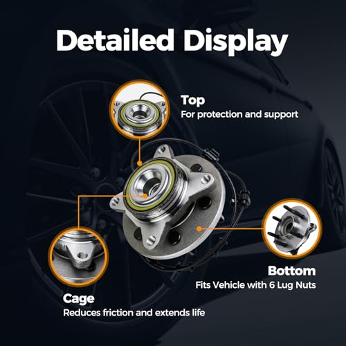 PAROD 515042 2WD Front Wheel Hub and Bearing Assembly Compatible with 2003-2006 Ford Expedition, 2003-2006 Lincoln Navigator 6Lugs w/ABS by PAROD - Used condition - Image 3