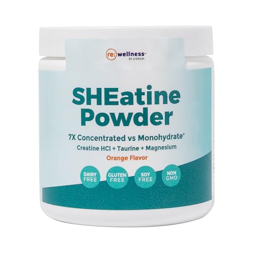 Reignite Wellness by JJ Virgin | SHEatine Powder | Creatine Trifecta for Powerful Aging | Creatine HCL, Taurine & Magnesium Glycinate | Orange Flavor 60 Servings