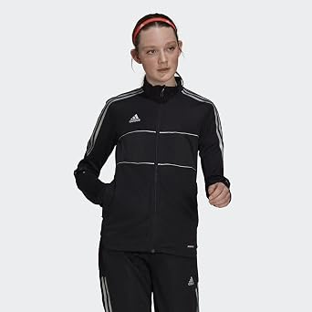 adidas Women's Standard Tiro Track Reflective Jacket, Black, X-Small