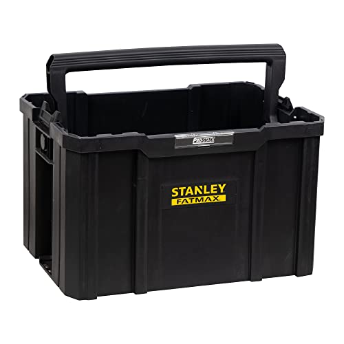 Stanley FMST1-75794 FatMax Pro-Stack Werkzeugtrage (27 Liter, zum Verstauen und Transportieren von Werkzeug, mit ergonomischem und klappbarem Handgriff, geräumige und leicht zugängliche Konstruktion