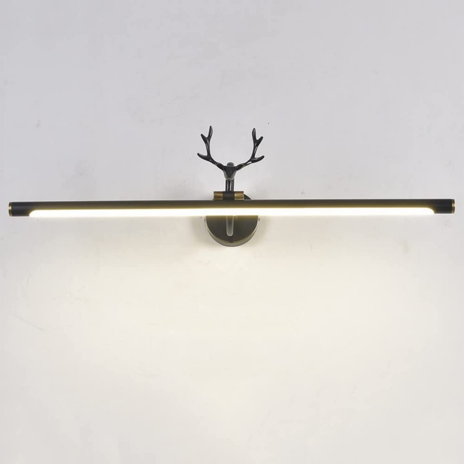 Jybnbbe Black Wall Sconces, Mirror Light Retro Copper Wall Vanity Lights Farmhouse Bathroom Light, 240° Adjustable Linear Mirror Front Lamp V-Intage Vanity Sconces For Mirror Cabinets,-75Cm