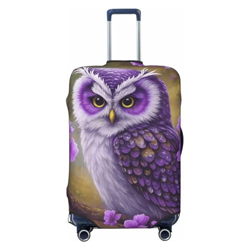 Purple Owl Suitcase Cover Fashion Luggage Covers Anti-Scratch Elastic Lightweight Protector For Travel Outdoor X-Large