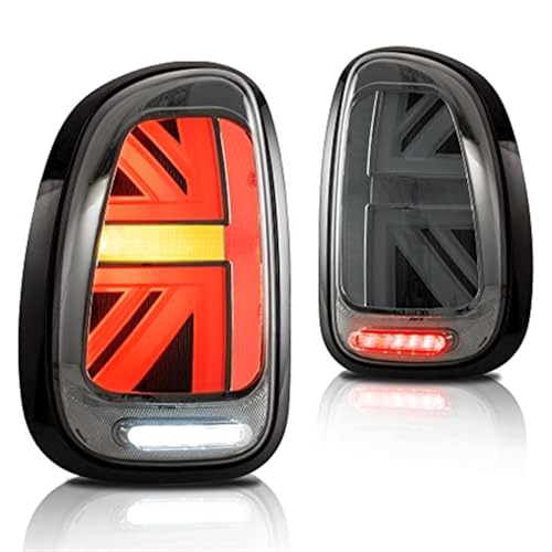 Jodriva Feux arrière, for Mini, Countryman R60 WRC 2010-2016, Feux arrière avec Clignotant séquentiel Feu arrière de Pare-Chocs arrière(Black Smoked)