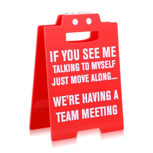MBAIYO Funny Desk Sign Decor, Funny Office Decor With Humorous Quotes Office Desk Decorations For Work Gag Gift for Coworkers Colleagues Boss White Christmas Birthday Gifts