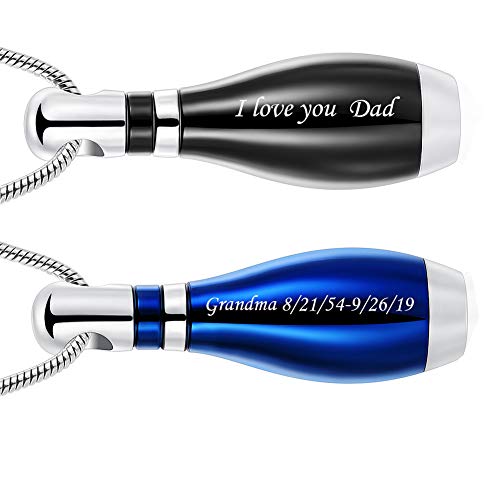 Stainless Steel Bowling Shape Memorial Urn Necklace Commemorating Memories Ashes Necklace Urn Jewelry for Ashes2