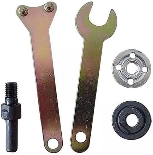 1Set 5 in 1 Electric Drill Conversion Angle Grinder Adapter Connecting Rod Kit with Wrench Variable Shaft Coupler Converter Tool,Adapter Set for Most Angle Grinder,Power Tools,10mm Mandrel