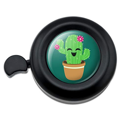 GRAPHICS & MORE Cute Cactus in Pot with Pink Flowers Bicycle Handlebar Bike Bell