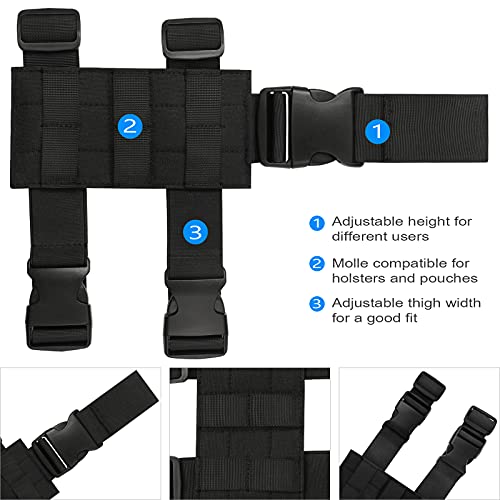 Cavebear Drop Leg Holster Drop Leg Platform Nylon Tactical Molle Drop Leg Holster For Hunting/Paintball/Airsoft, Universal Drop Leg Panel With Adjustable Molle Straps #TOP1
